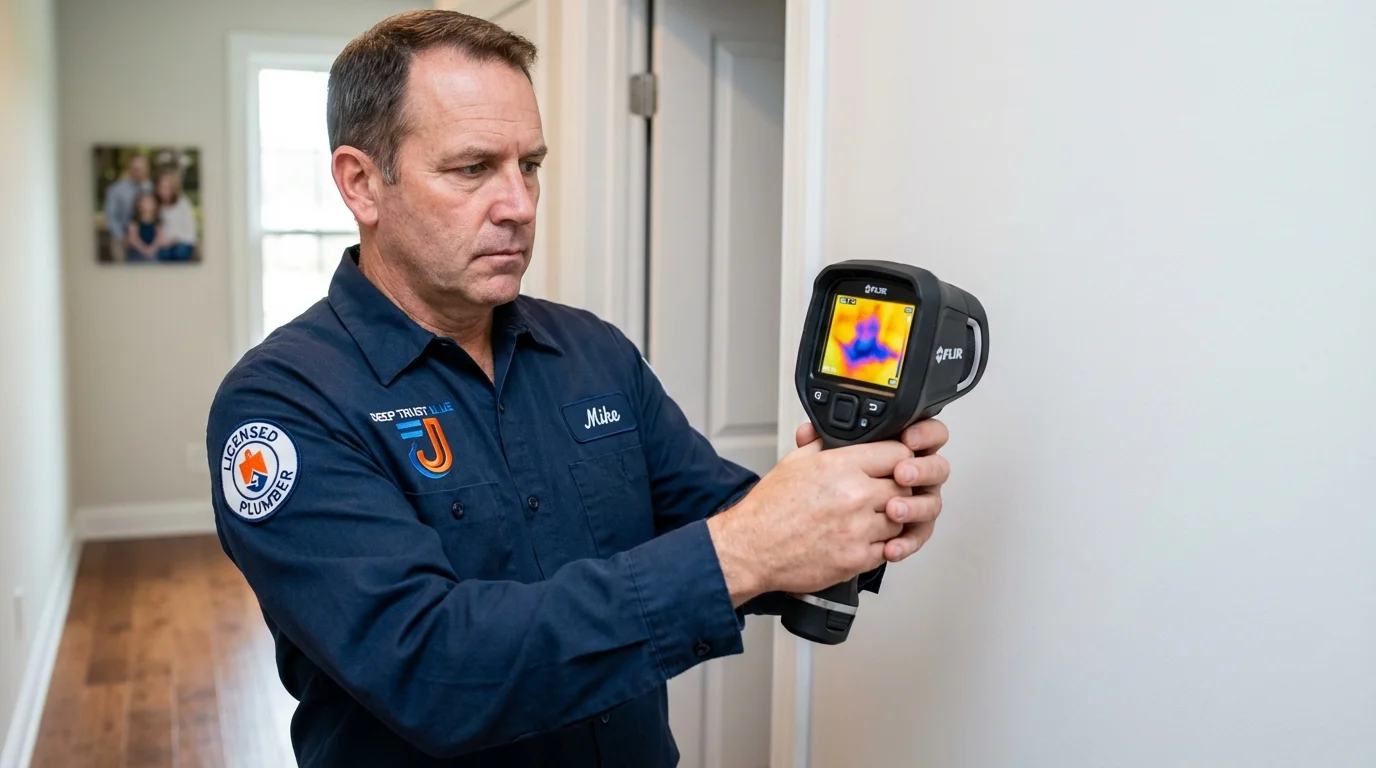 Thermal imaging leak detection by Johns Plumbing LLC in Butner